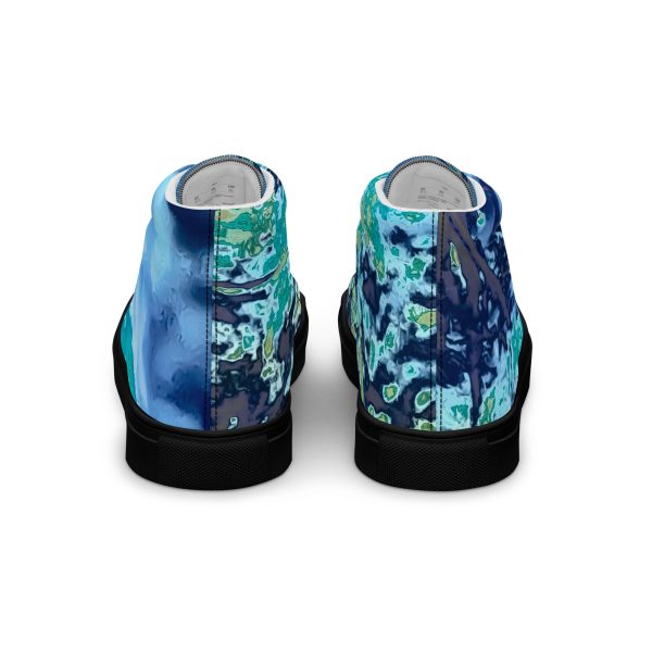 Women’s high top canvas shoes | Abstract | River - Image 4