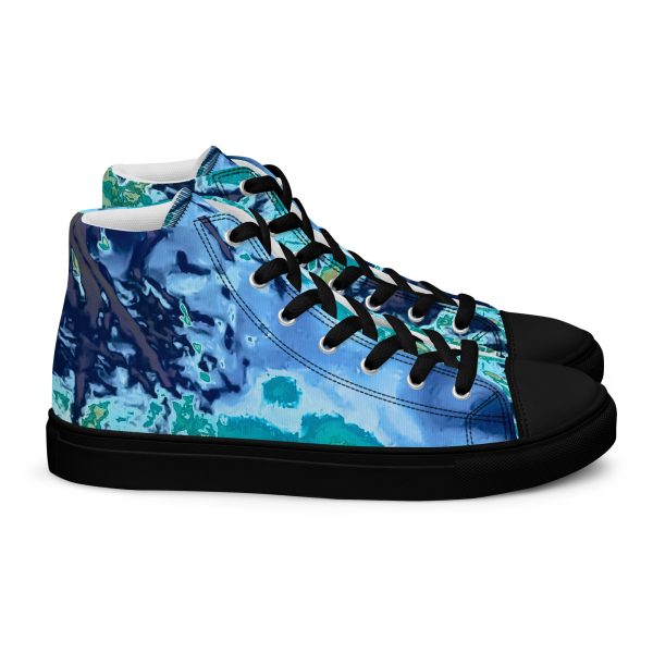 Women’s high top canvas shoes | Abstract | River - Image 9