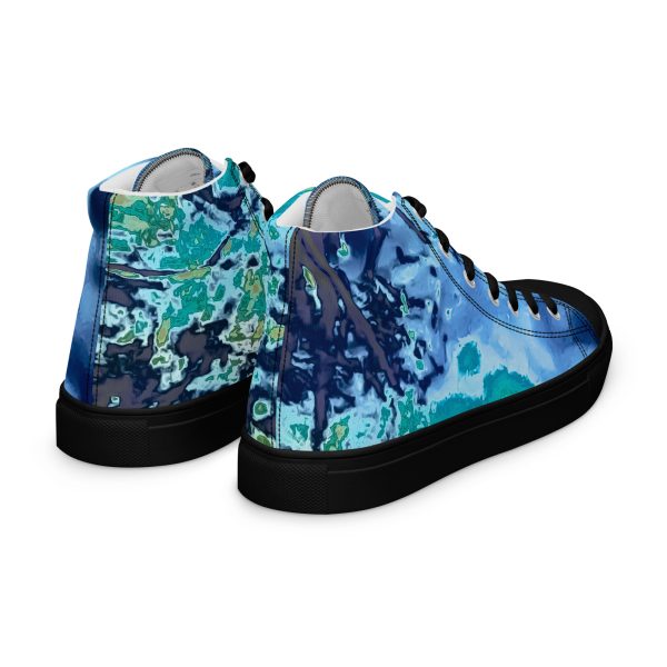 Women’s high top canvas shoes | Abstract | River - Image 10